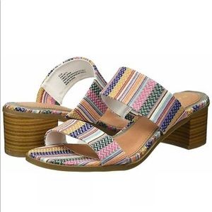 Rampage Heeled Sandal Hatty Summer Stripe 9.5 M